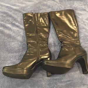 Nine west knee high shiny boots